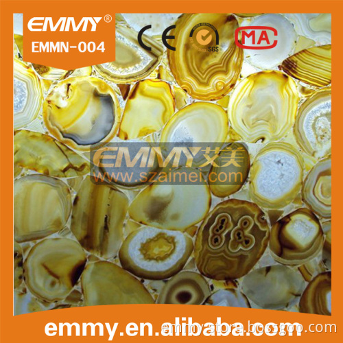 2015 nature yellow gold agete mosaic tile gemstone tile for sale